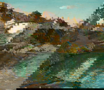 Samuel John Lamorna Birch, RA, RWS, RWA (British, 1869-1955) Coverack, Cornwall: Samuel John Lamorna Birch, RA, RWS, RWA (British, 1869-1955)Coverack, Cornwall signed 'S.J.Lamorna Birch' (lower left)oil on canvas 52 x 61cm (20 1/2 x 24in).Footnotes:Provenance Sir John Roberts, Se