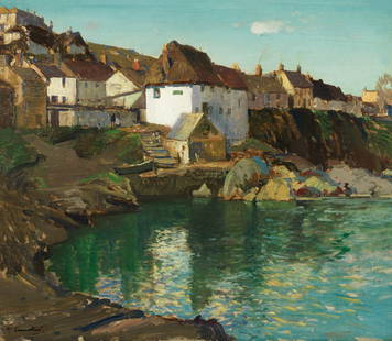 Samuel John Lamorna Birch, RA, RWS, RWA (British, 1869-1955) Coverack, Cornwall: Samuel John Lamorna Birch, RA, RWS, RWA (British, 1869-1955)Coverack, Cornwall signed 'S.J.Lamorna Birch' (lower left)oil on canvas 52 x 61cm (20 1/2 x 24in).Footnotes:Provenance Sir John Roberts, Se