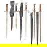 Six various bayonets