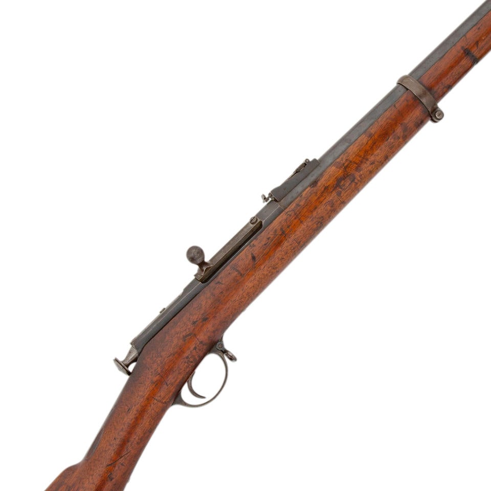 A 10.66x57R (Berdan) 'M1870 II' bolt-action service rifle by Sestroretsk, no. 8041 With a 'M1870...: A 10.66x57R (Berdan) 'M1870 II' bolt-action service rifle by Sestroretsk, no. 8041 In standard service configuration, good condition overall, fully-matching serial numbers, the stock stamped with an i