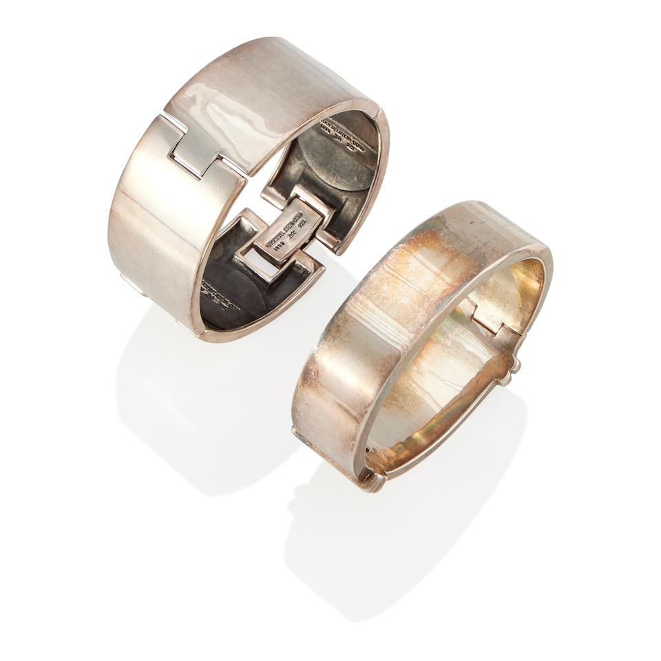 TWO SILVER BRACELETS (1 of 2)