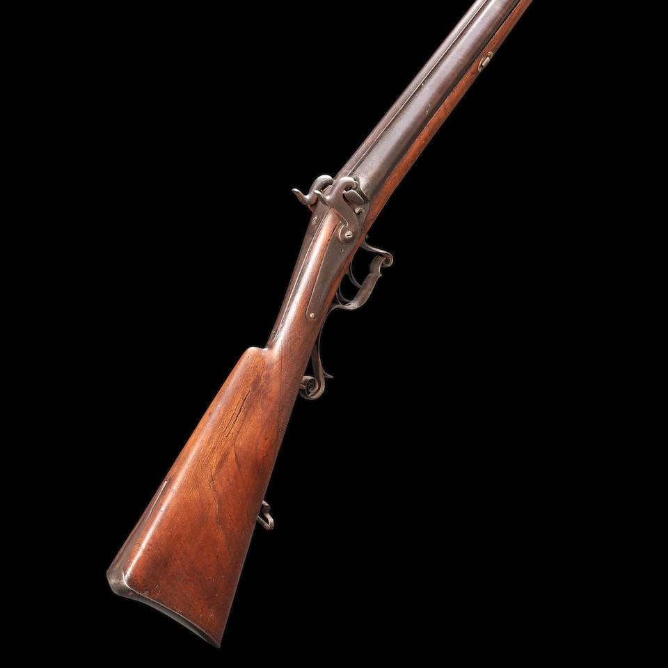 E. Probst 10 Gauge Double-barrel Percussion Shotgun, (1 of 2)