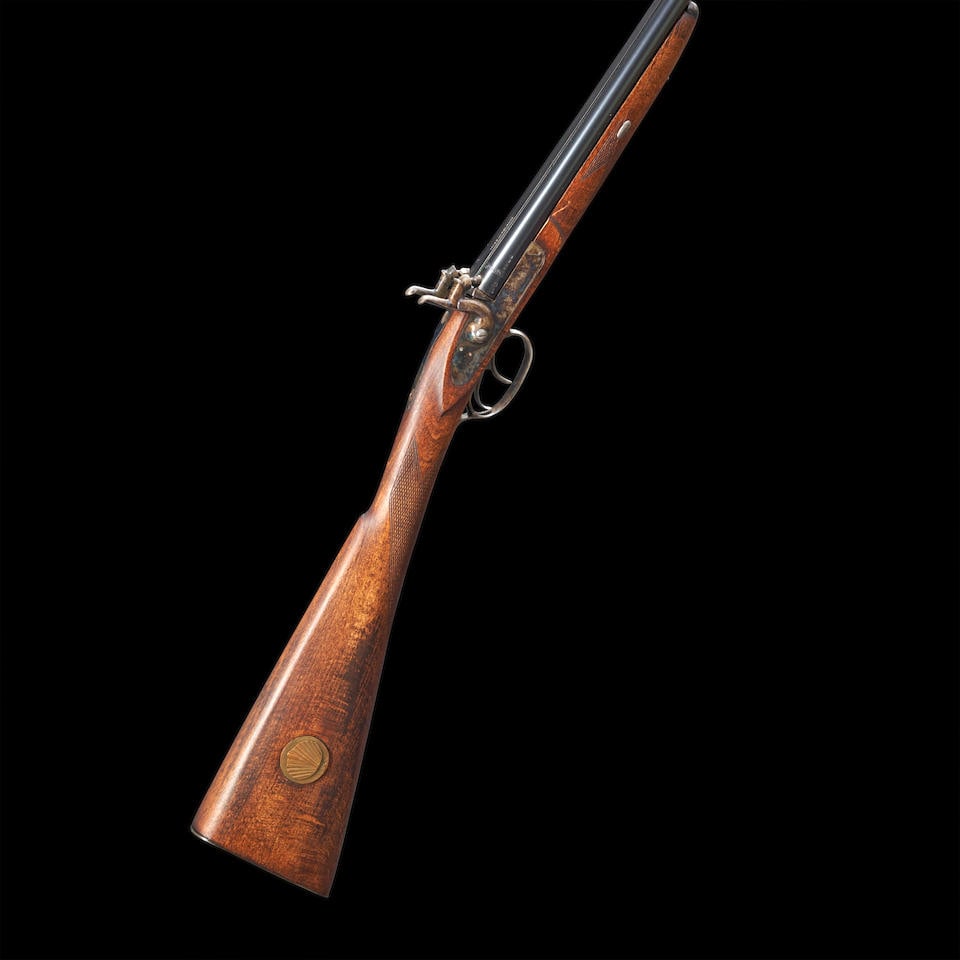 Belgian Double-barrel Percussion Fowling Piece, (1 of 2)