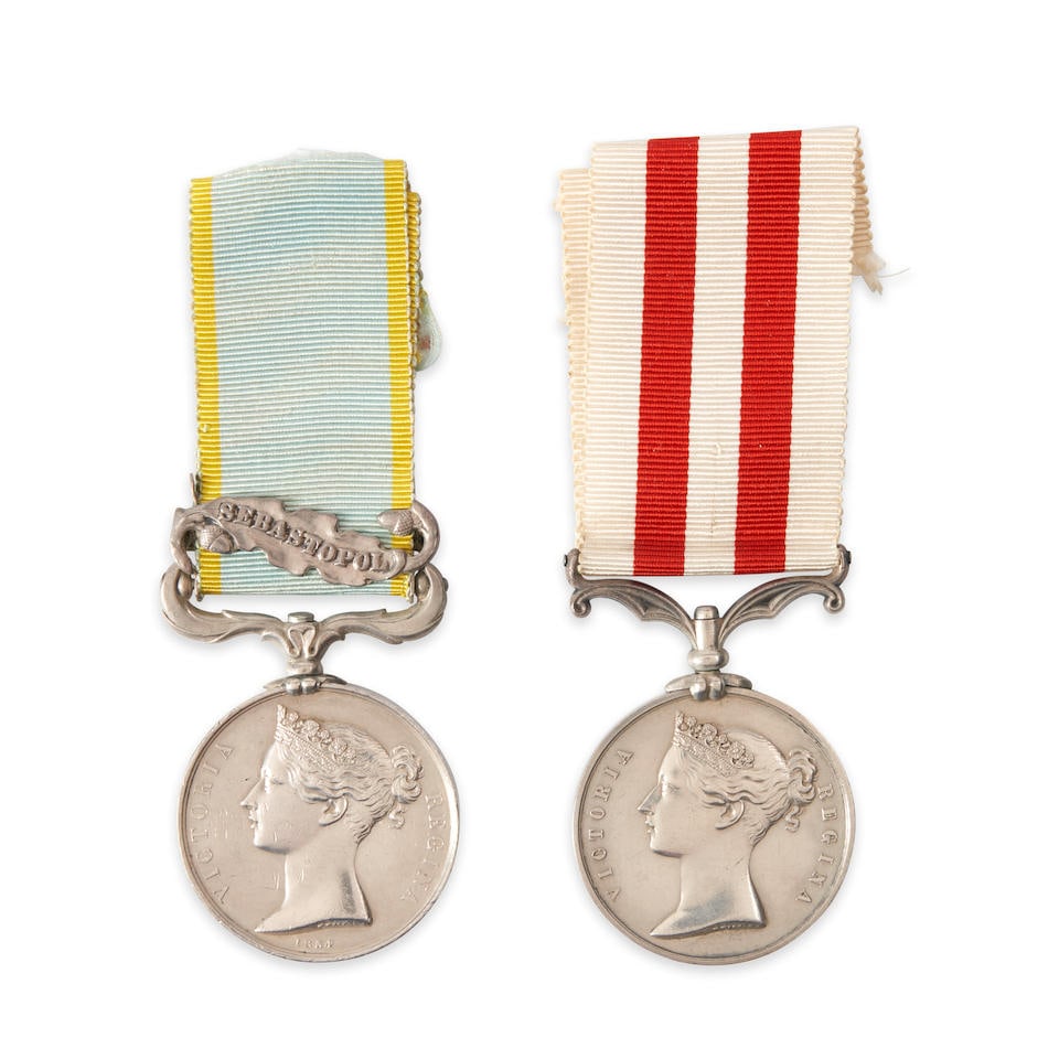 Two English 17th Lancers Silver Medals Awarded to R. Shriers. (1 of 1)