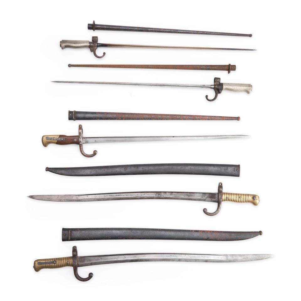 Five French Military Bayonets. (1 of 2)