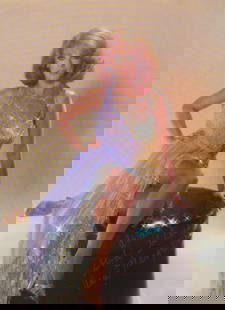 Army Archerd Personal Collection of 9 Pieces of Art, Signed Photographs, and Ephemera: Army Archerd Personal Collection of 9 Pieces of Art, Signed Photographs, and Ephemera Collection of 9 items including 1-printed studio press kit bag for Don't Get Personal (1936), 1-Chasen's