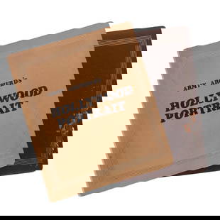 Army Archerd Personal Set of 2 Oversized Celebrity Autograph Scrapbooks: Army Archerd Personal Set of 2 Oversized Celebrity Autograph Scrapbooks Scrapbooks with 1-embossed on the cover, 'Army Archerd's Hollywood Game' and containing pictures and signatures from multiple