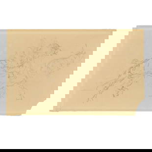 Henri de Toulouse-Lautrec (1864-1901) Chevaux de trait (recto); Croquis d'homme (verso) sight 5 ...: Henri de Toulouse-Lautrec (1864-1901) Chevaux de trait (recto); Croquis d'homme (verso) unsigned pencil on paper sight 5 3/4 x 9 1/2in (14.7 x 24.2cm) Footnotes: Provenance Mme. Dortu, Paris James