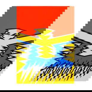 NICHOLAS KRUSHENICK (1929-1999) Untitled, 1971: NICHOLAS KRUSHENICK (1929-1999) Untitled, 1971 signed, inscribed, numbered and dated 'Nicholas Krushenick 98/150 1971 D-4424' (on the reverse) Liquitex on paper 32 1/8 x 23 5/8 in. 81.6 x 60