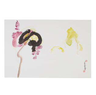 BERNICE BING (1936-1998) Untitled, circa 1985: BERNICE BING (1936-1998) Untitled, circa 1985 signed and stamped with the artist's chop mark 'BBing' (lower right) watercolor on paper 22 7/8 x 35 in. 58.1 x 88.9 cm.
