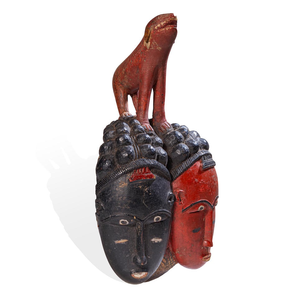 Baule Double Mask, Côte d'Ivoire (1 of 1)