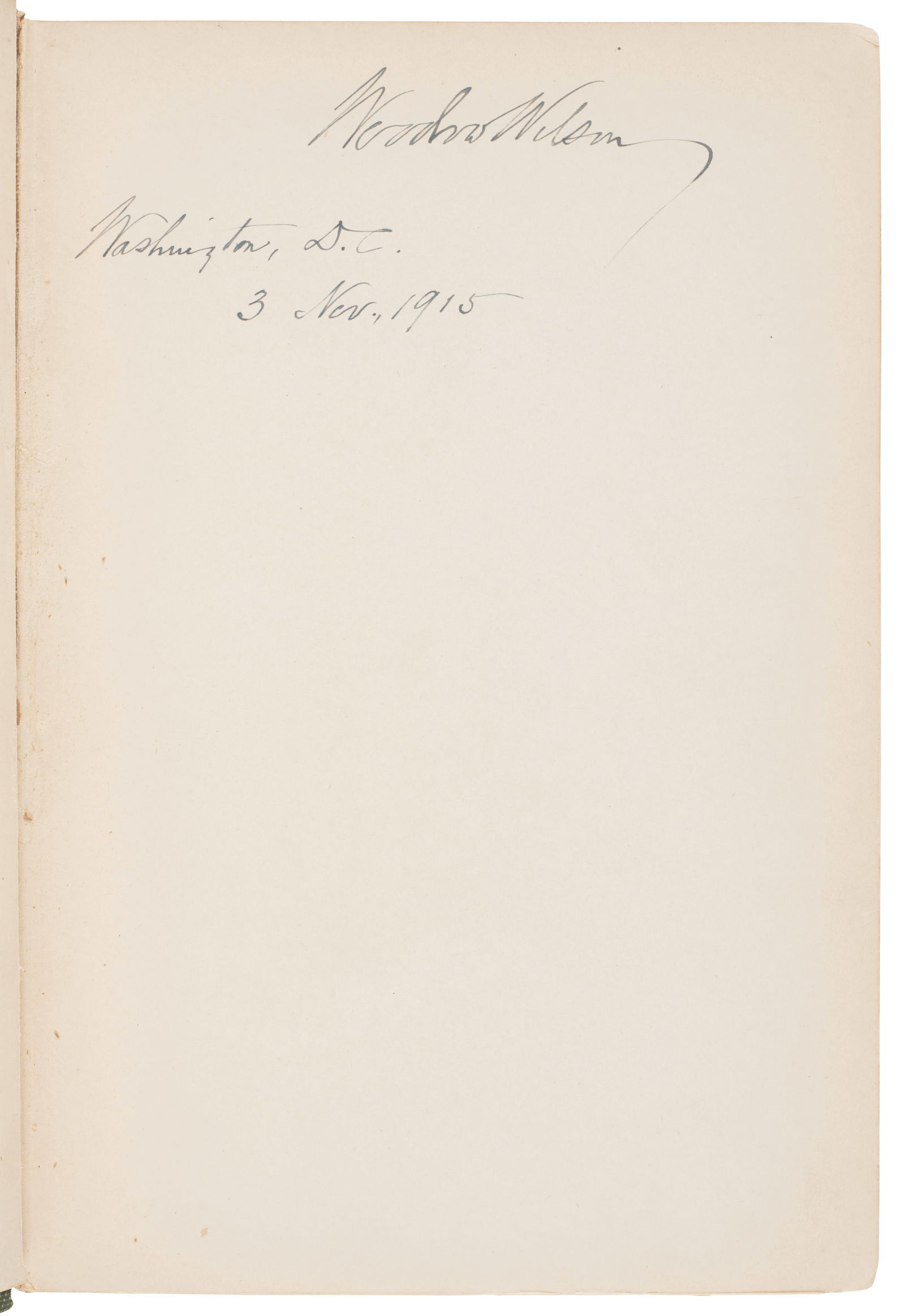WILSON, WOODROW. 1856-1924. A History of the American People. New York and London: Harper & Brot...: WILSON, WOODROW. 1856-1924. A History of the American People. New York and London: Harper & Brothers, 1902. 5 volumes, 8vo. Numerous black and white illustrations. Publisher's green linen, gilt letter