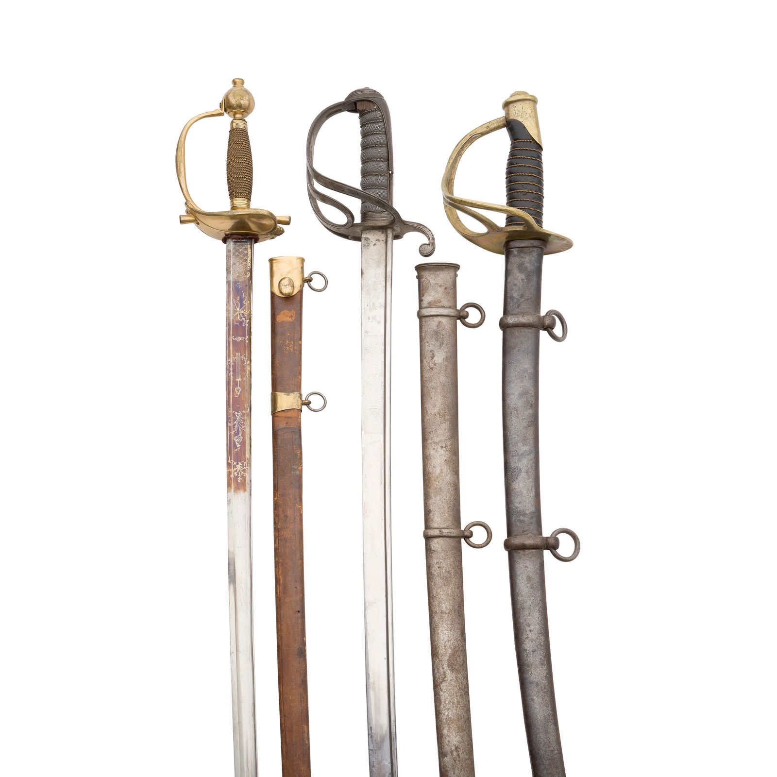 A French Revolutionary Period Sword, An 1821 Pattern Light Cavalry Officer's Sword, And An Ameri... (1 of 1)