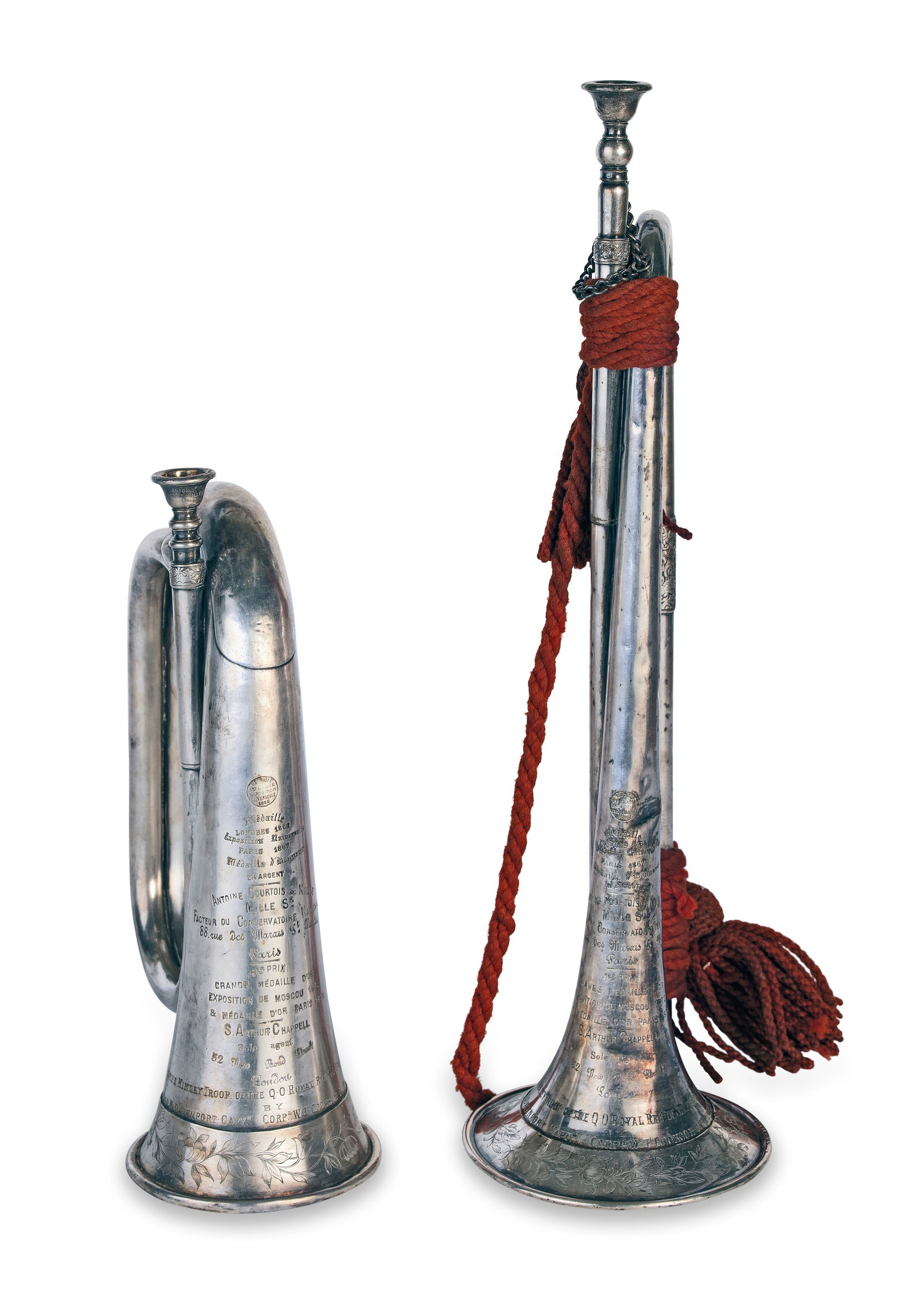 A Silver-Plated Trumpet And A Silver-Plated Bugle, Both Presented To The Himley Troop Of The Sta... (1 of 1)