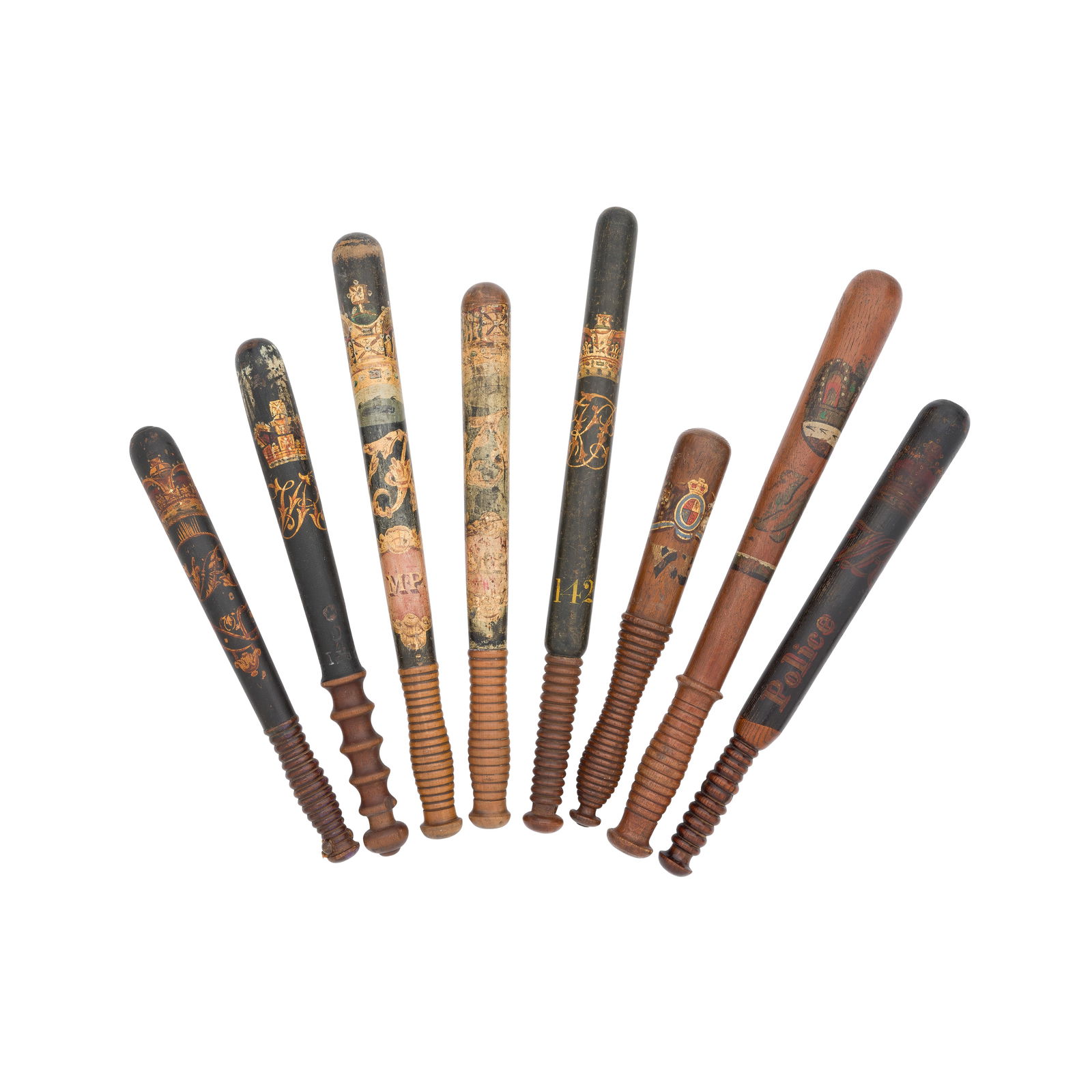 Eight Victorian Constabulary Truncheons (1 of 1)