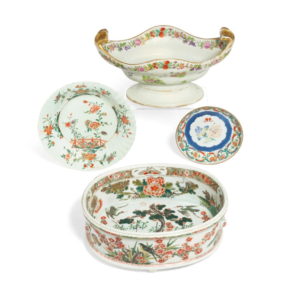 A GROUP OF FOUR CHINESE EXPORT PORCELAIN WARES Kangxi - Jiaqing Period (4) (1 of 1)