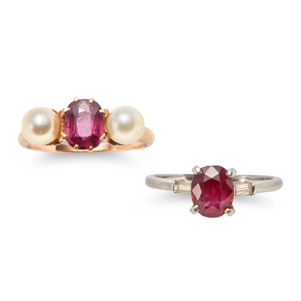 TWO RUBY RINGS (1 of 2)