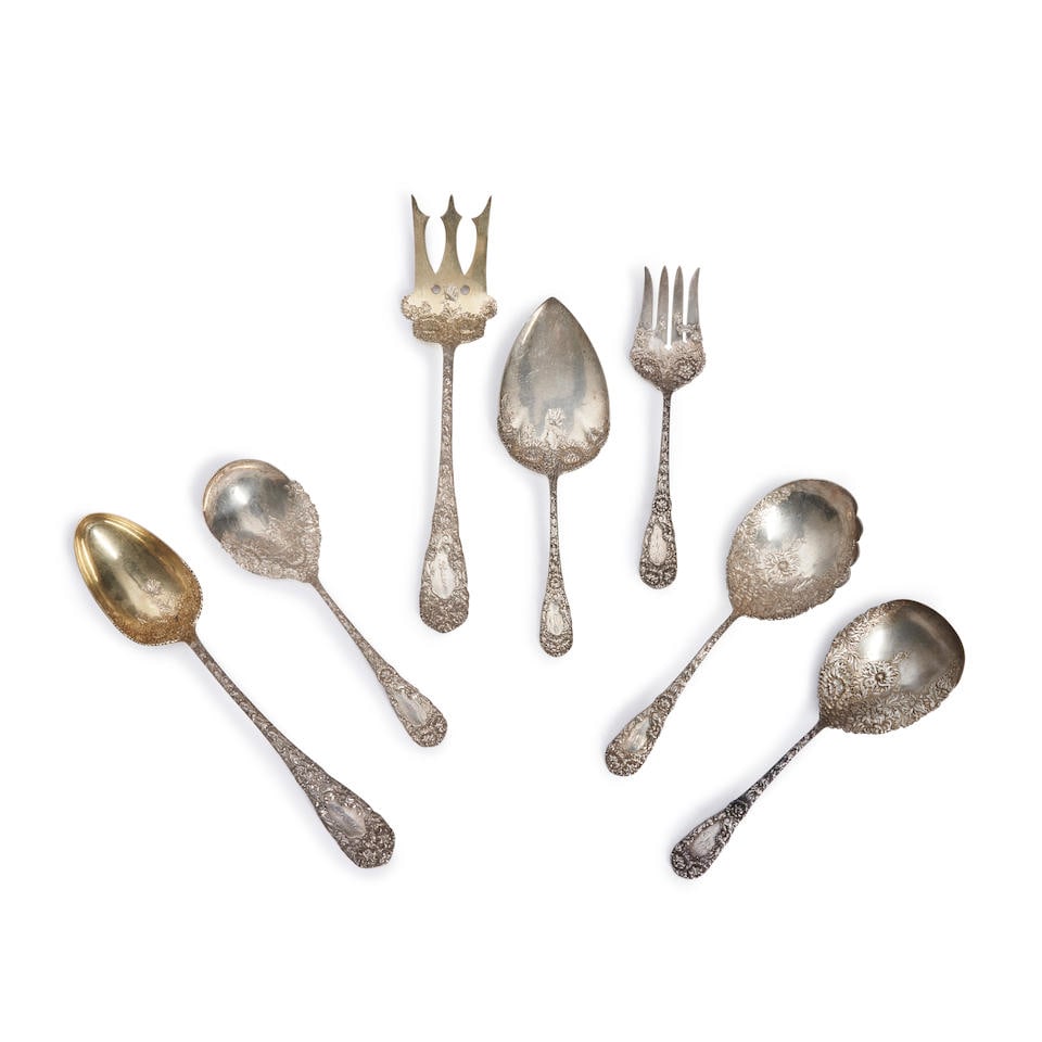 Durgin 'Chrysanthemum' Sterling Silver Serving Pieces, (1 of 1)