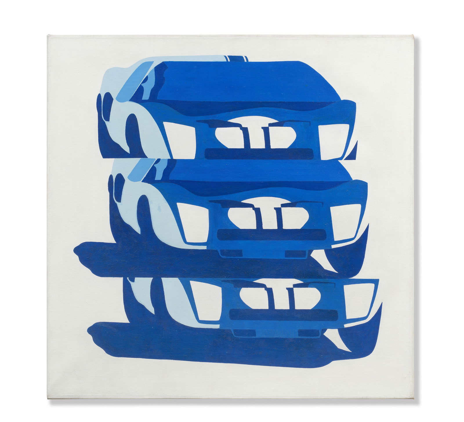 Antony Donaldson (British, 1939) Mulsanne Straight 93 x 93 cm. (36 5/8 x 36 5/8 in.) (unframed): Antony Donaldson (British, 1939) Mulsanne Straight signed, titled and dated 'ANTONY DONALDSON/1964/MULSANNE STRAIGHT' (verso) oil on canvas 93 x 93 cm. (36 5/8 x 36 5/8 in.) (unframed) Footnotes: Prov