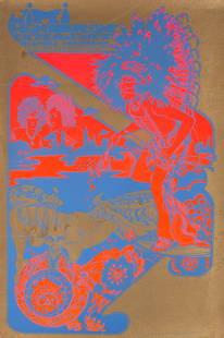 Jimi Hendrix: A Hapshash & The Coloured Coat Jimi Hendrix Experience Poster, 20th-26th June 1967,: Jimi Hendrix: A Hapshash & The Coloured Coat Jimi Hendrix Experience Poster,20th-26th June 1967,OA 103, printed by the Osiris Agency, for the band's show at Fillmore Auditorium, 29 1/2in x 19 3/4in (7
