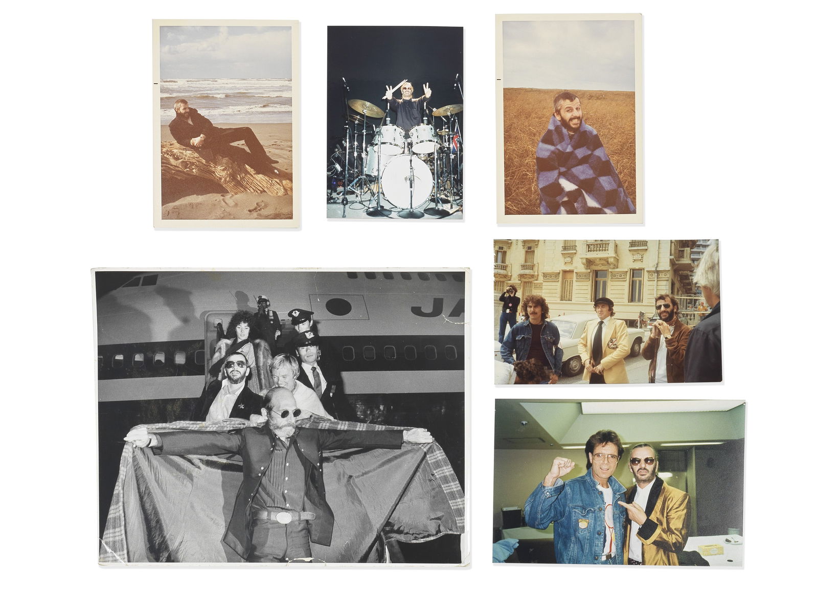 Ringo Starr: A Collection of Photographs of Ringo and Hilary Gerrard, 1970s-2000s, Qty: Ringo Starr: A Collection of Photographs of Ringo and Hilary Gerrard,1970s-2000s,comprising approx. 100 photographs, depicting Hilary Gerrard, Ringo Starr (70), George Harrison (14), Jackie Stewart, C