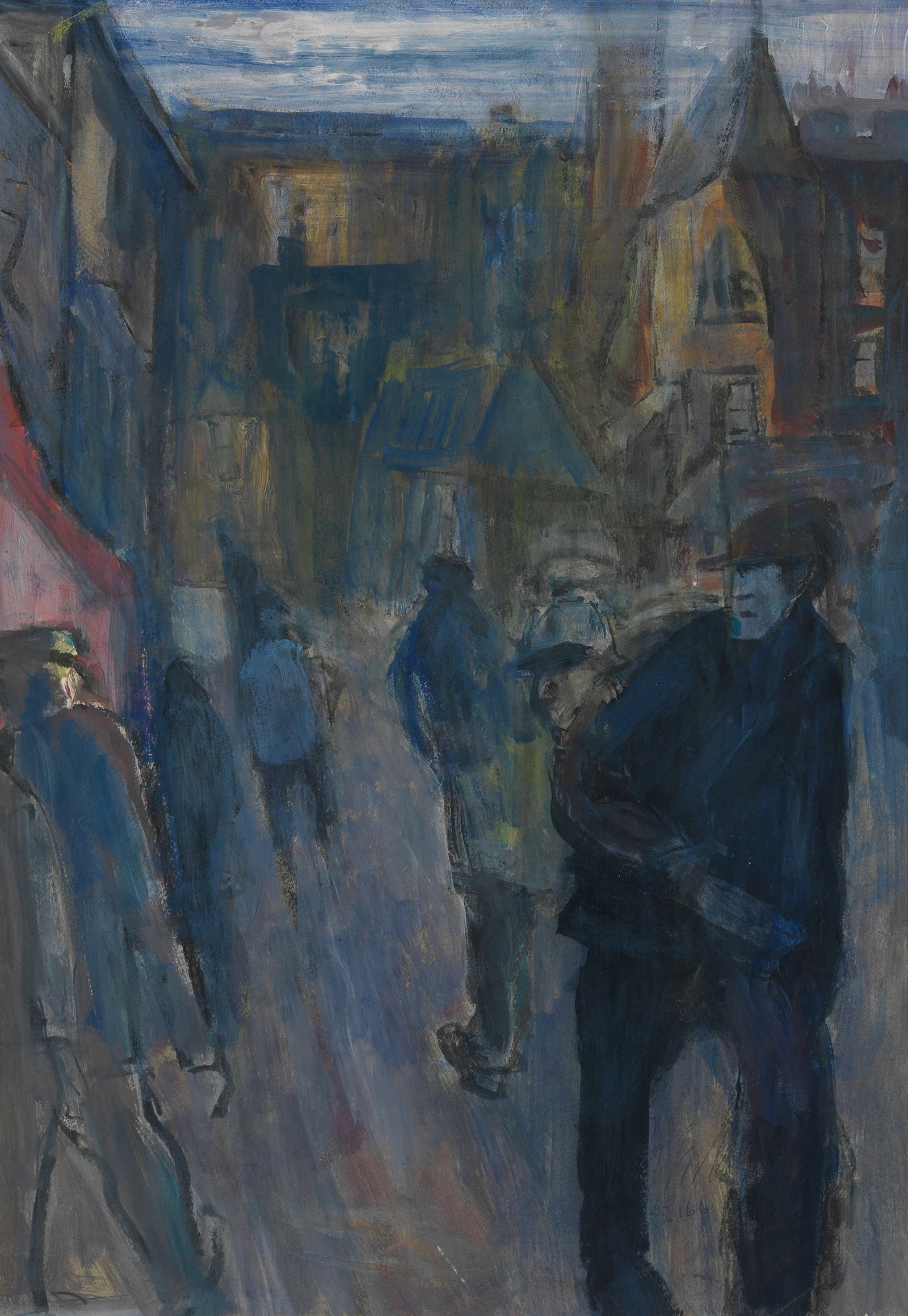 John Thompson (British, 1924-2011) Group Series 2166: John Thompson (British, 1924-2011)Group Series 2166 indistinctly signed and inscribed 'John Thompson/G 2166' (lower right); further signed, signed with monogram, dated, dedicated and inscribed 'John T