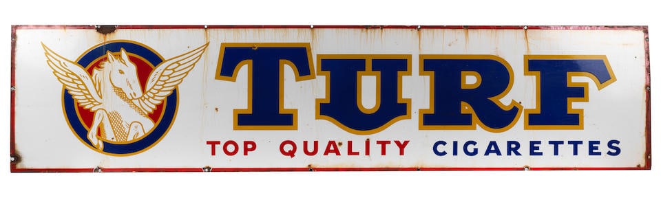 A Turf Top Quality Cigarettes enamel sign, (1 of 1)