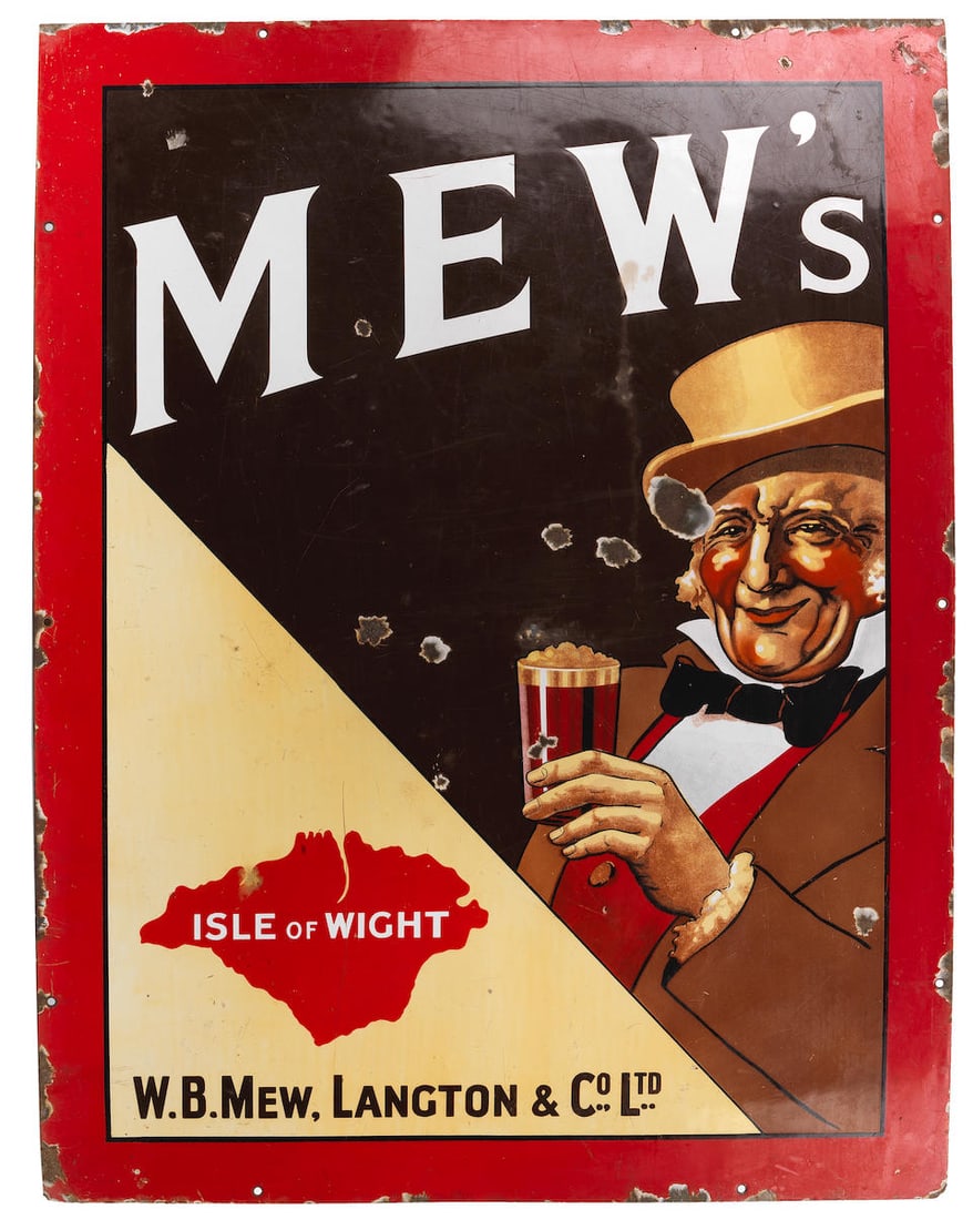 A Mew's brewery enamel advertising sign, (1 of 1)