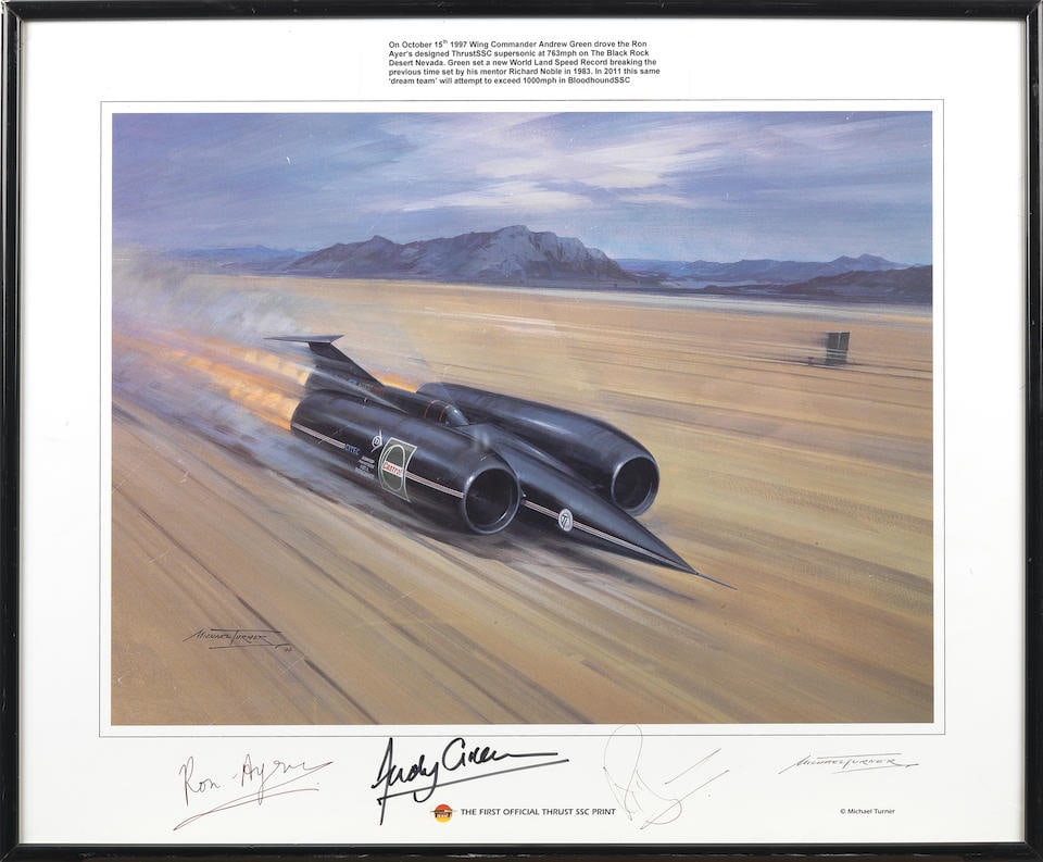 'Thrust SSC', a signed print after Michael Turner, (1 of 1)