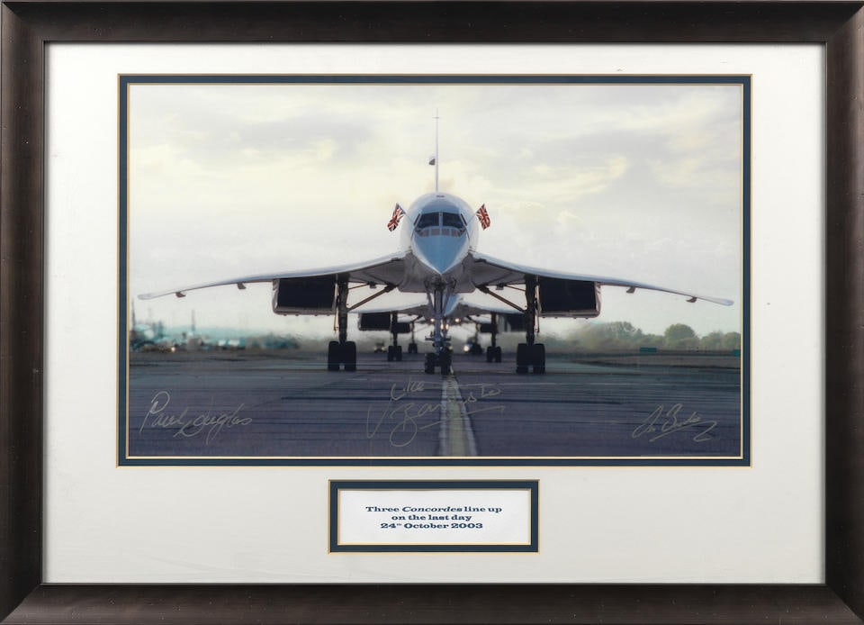 A signed 'Three Concordes Line-up 24 October 2003' photograph by Adrian Meredith Studios, (1 of 1)