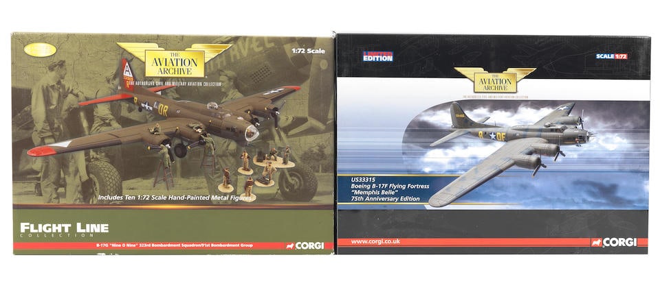 Two boxed 1:72 scale limited edition die-cast metal model Flying Fortresses' by Corgi Aviation A... (1 of 1)