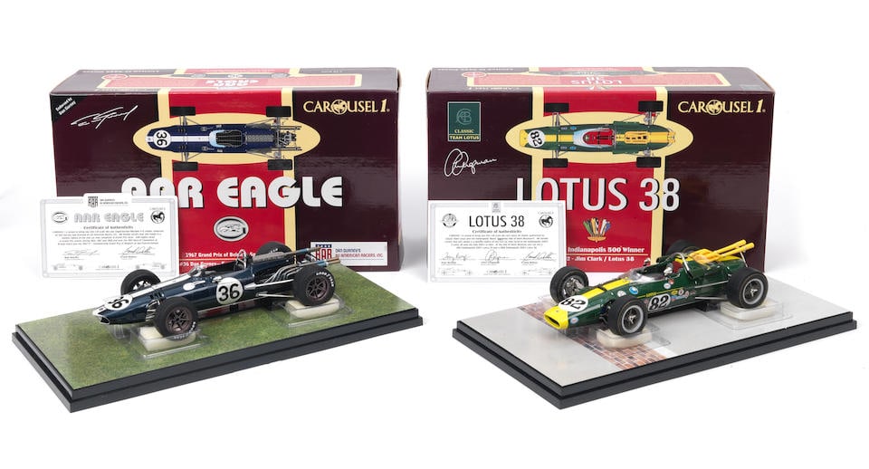 Two boxed 1:18 scale limited edition models of 1960s race winning cars by Carousel 1,   ((2)) (1 of 1)