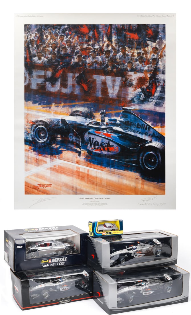 Three boxed 1:18 scale diecast models of West McLaren Mercedes F1 cars, by Minichamps,  ((6)) (1 of 1)