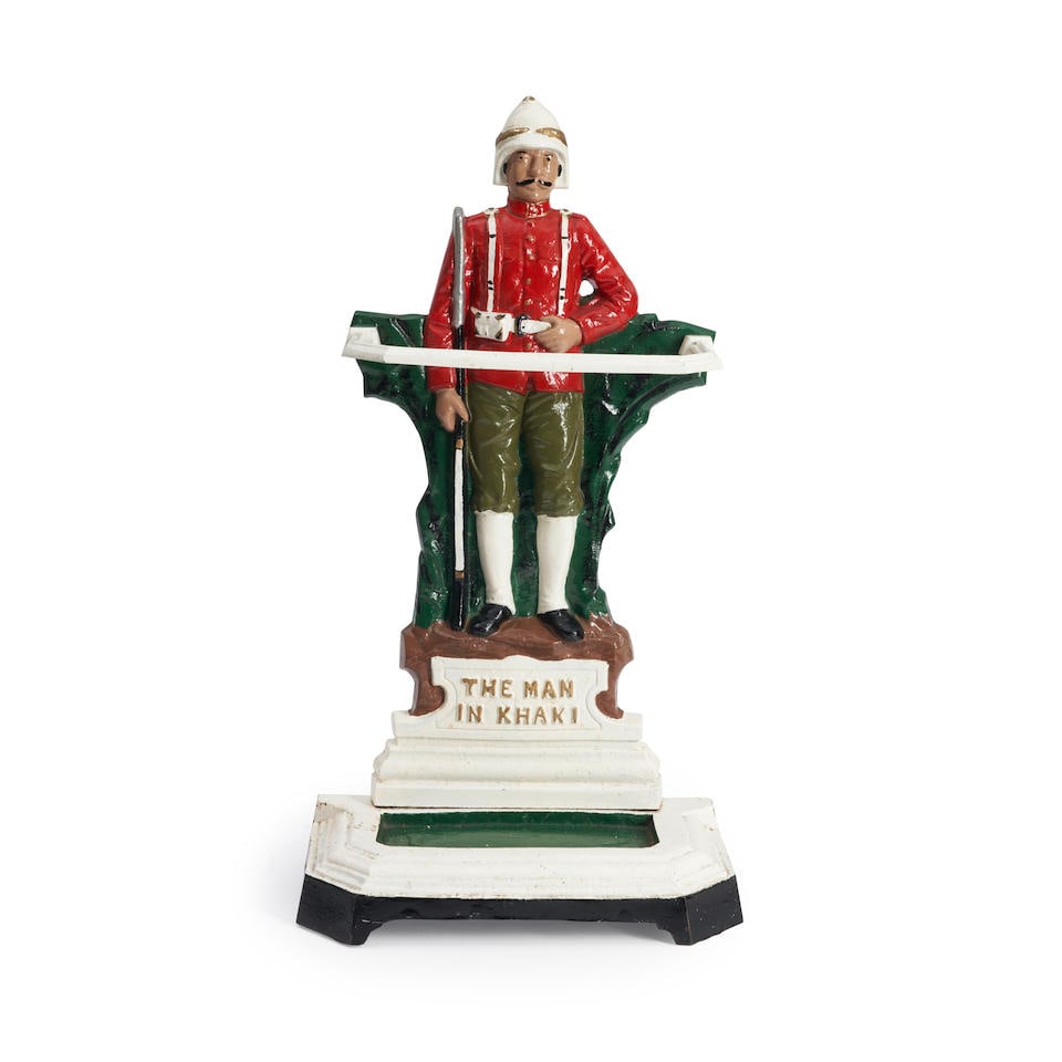 'The Man in Khaki' Umbrella Stand, England, c. 1900. (1 of 1)