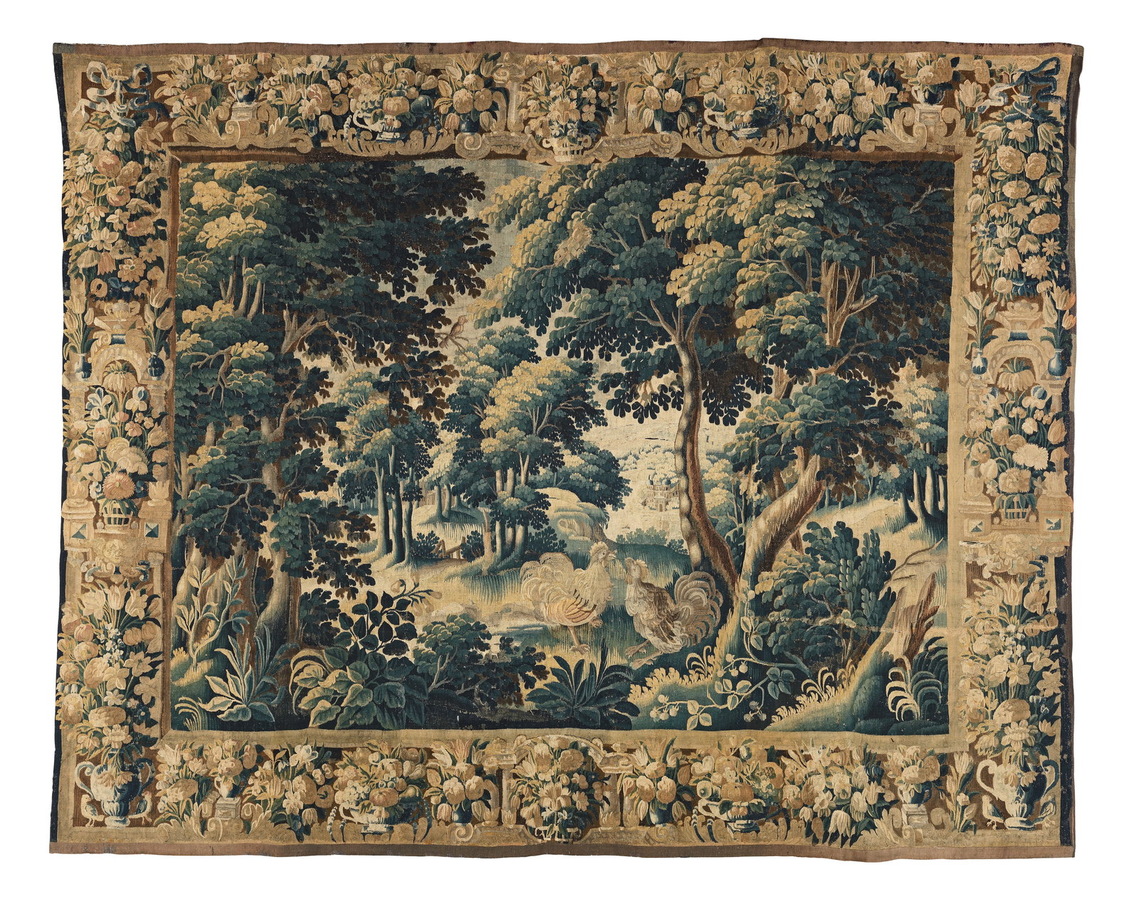 An elegant Verdure tapestry Mid to late 17th century 382cm x 300cm (1 of 1)