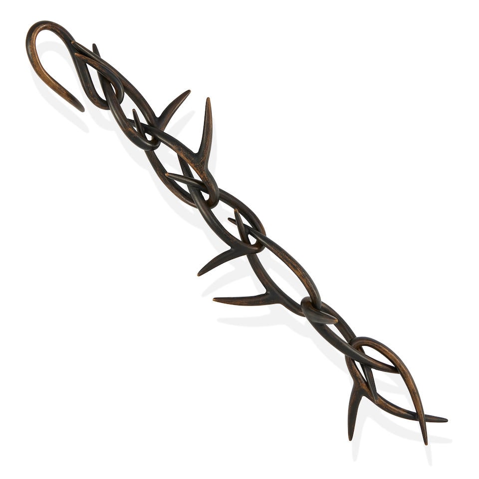 A BRONZE 'THORNS' LINK BRACELET, ATTRIBUTED TO TED MUEHLING (1 of 2)