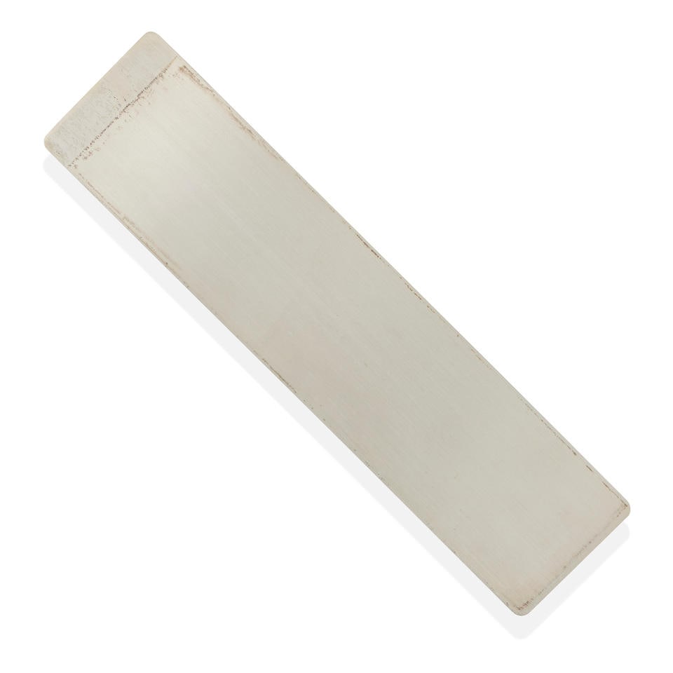 ROLF SACHS: A SILVER 'STRIP' BRACELET: ROLF SACHS: A SILVER 'STRIP' BRACELET • Sterling silver • With maker's mark • Length 6 7/8 in. and width 1 5/8 in. • Estimated gross weigh: 57.0 grams Footnotes: OVERALL CONDI