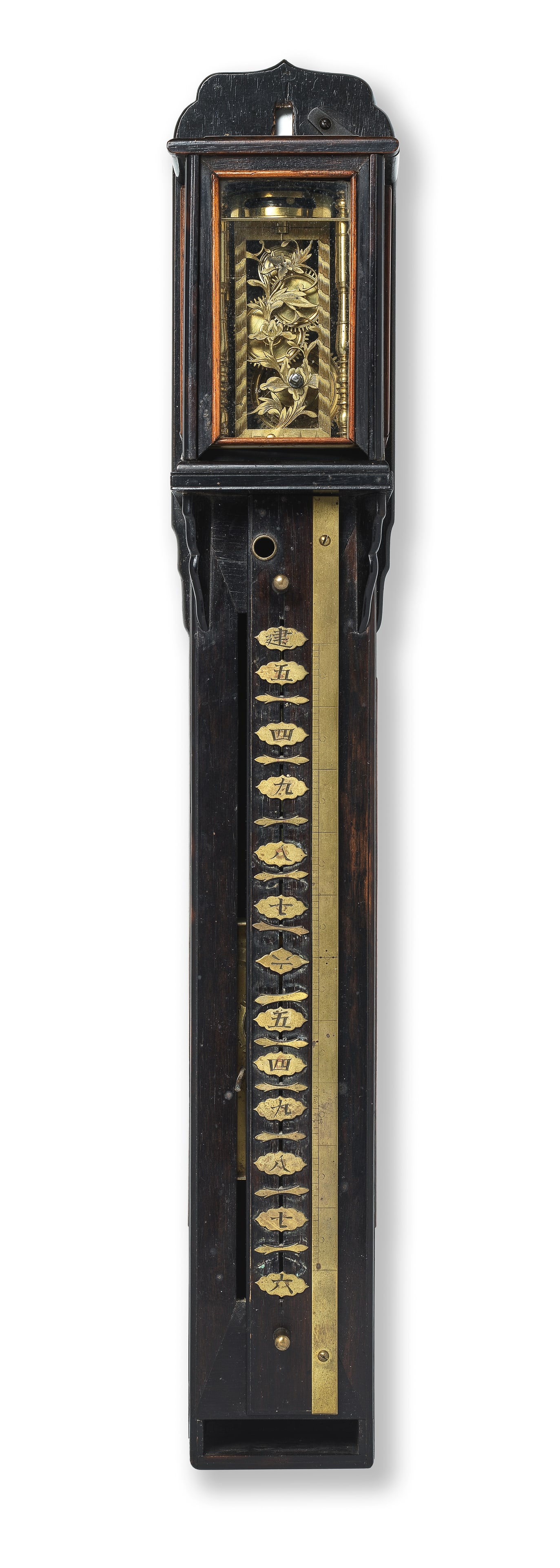 A rare 19th century Japanese hardwood striking pillar clock (1 of 1)