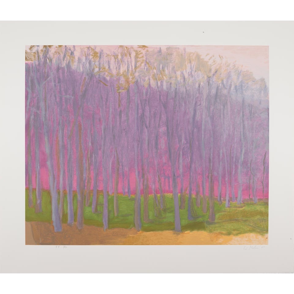 Wolf Kahn (1927-2020); Aura;: Wolf Kahn (1927-2020) Aura, 2004 Screenprint in colors on wove paper, signed in pencil, dated and numbered 'PP 3/10' (a printer's proof, aside from the edition of 150), with the blindstamp of the publ