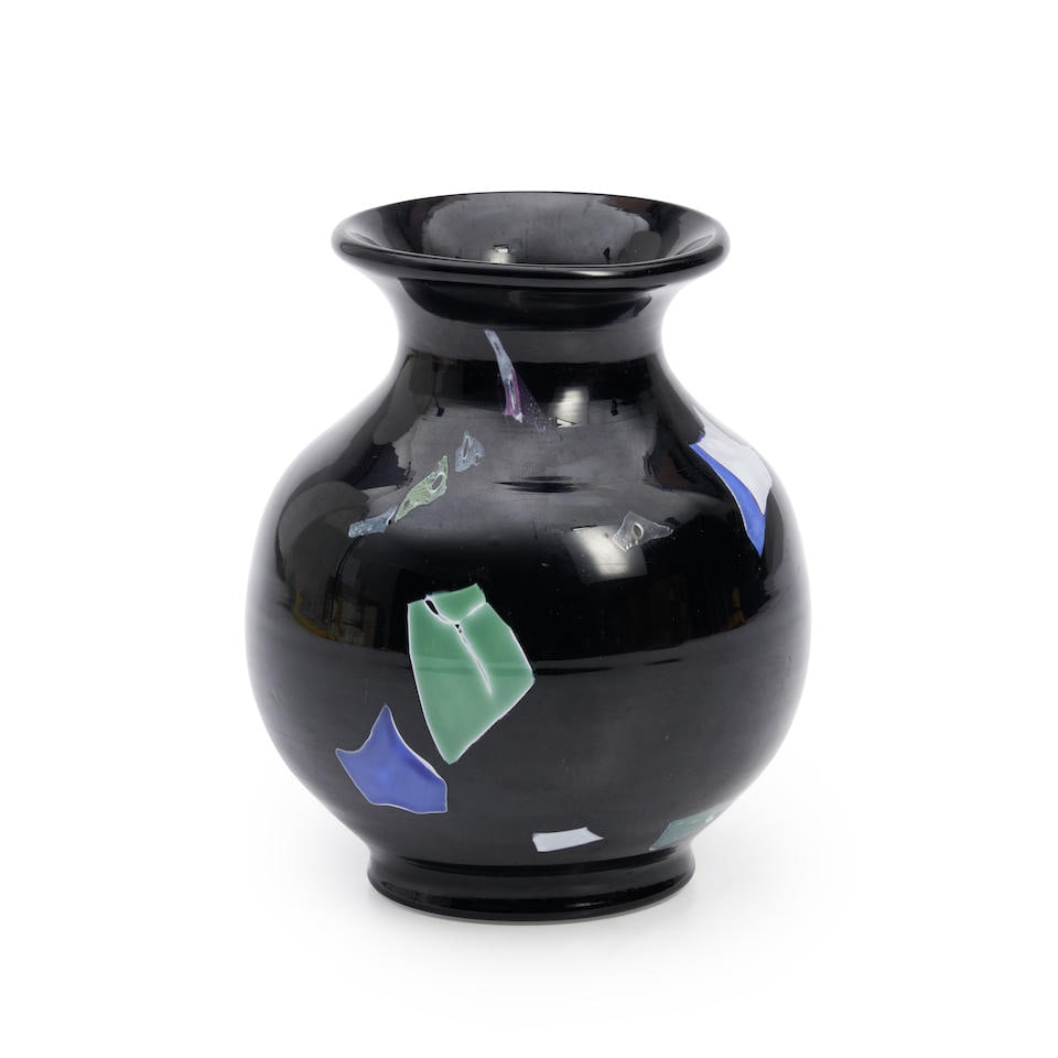 Sicilian Lava Vase Mt. Wahington Glass Co., New Bedford, Massachusetts, c. 1880s (1 of 1)