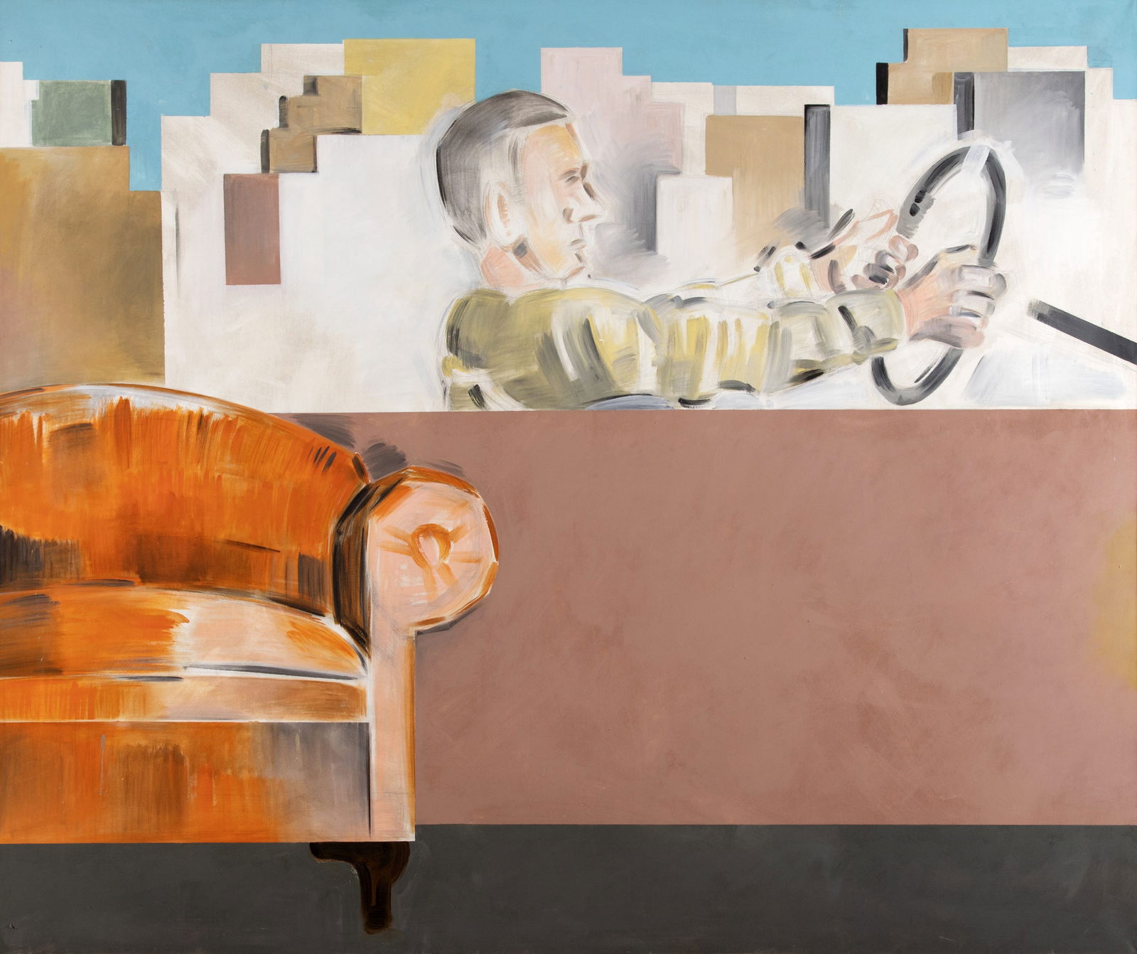 Apostolos Georgiou (Greek, born 1952) Sans titre (Peint en 2004.signed and dated (on the reverse...: Apostolos Georgiou (Greek, born 1952) Sans titre signé en grec et daté '04' (au revers) huile sur toile 170 x 200cm (66 15/16 x 78 3/4in). Peint en 2004. signed and dated (on the rev