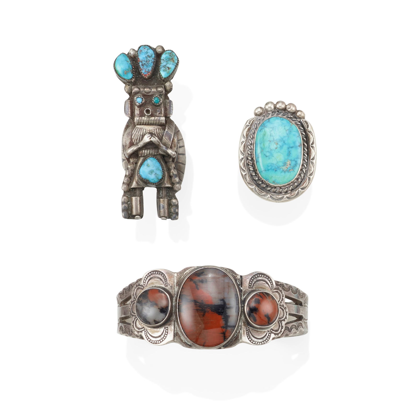 Three Diné (Navajo) jewelry items (1 of 1)