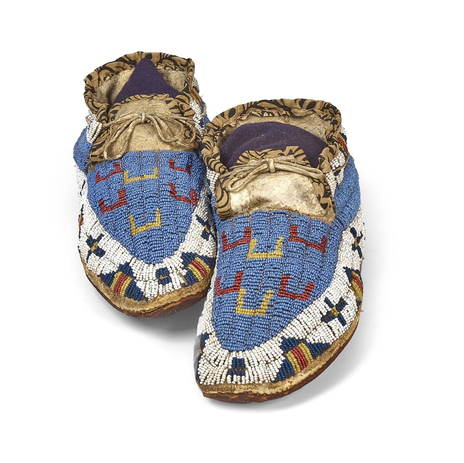 A pair of Lakota (Sioux) beaded moccasins (1 of 3)