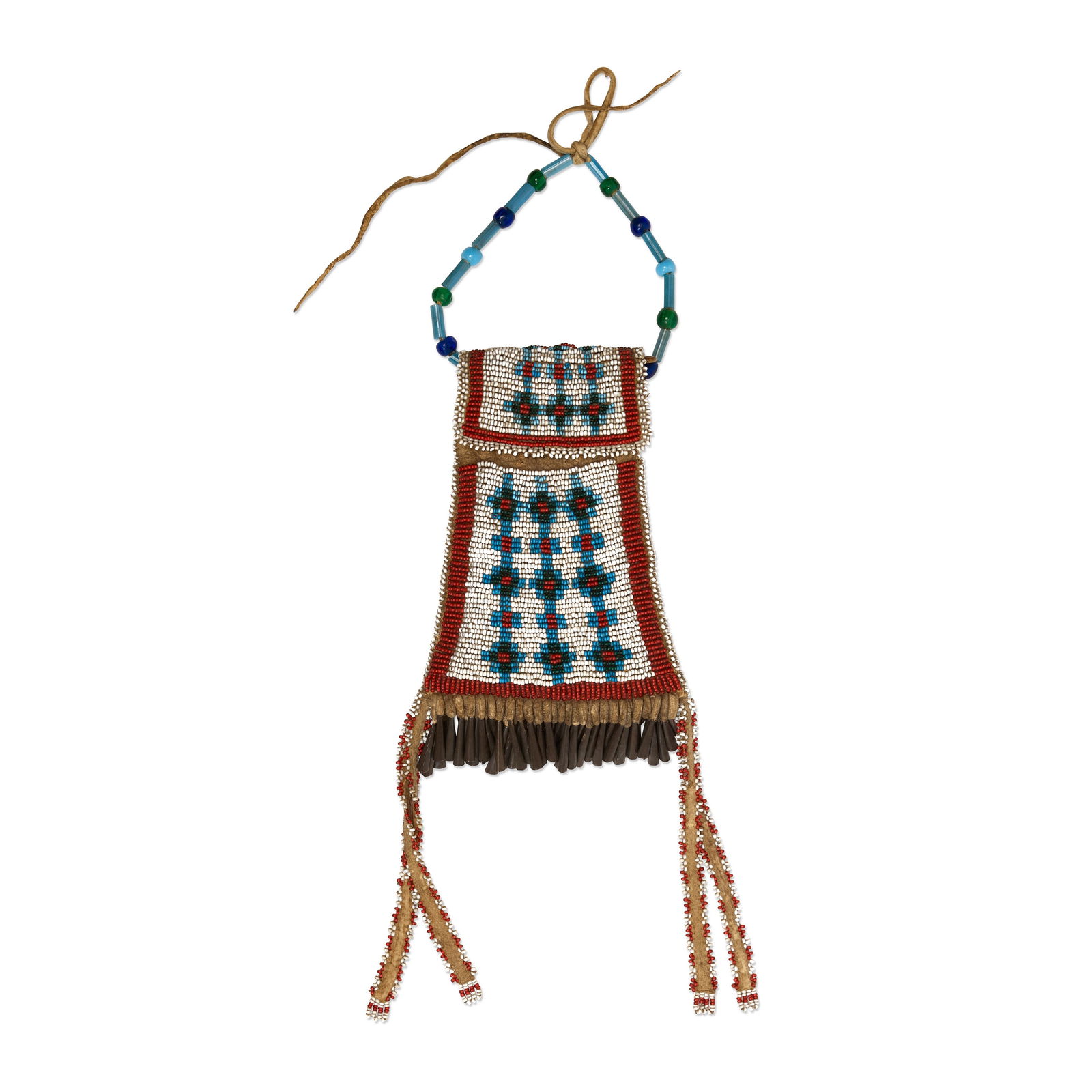 A Mescalero Apache beaded strike-a-light bag (1 of 1)