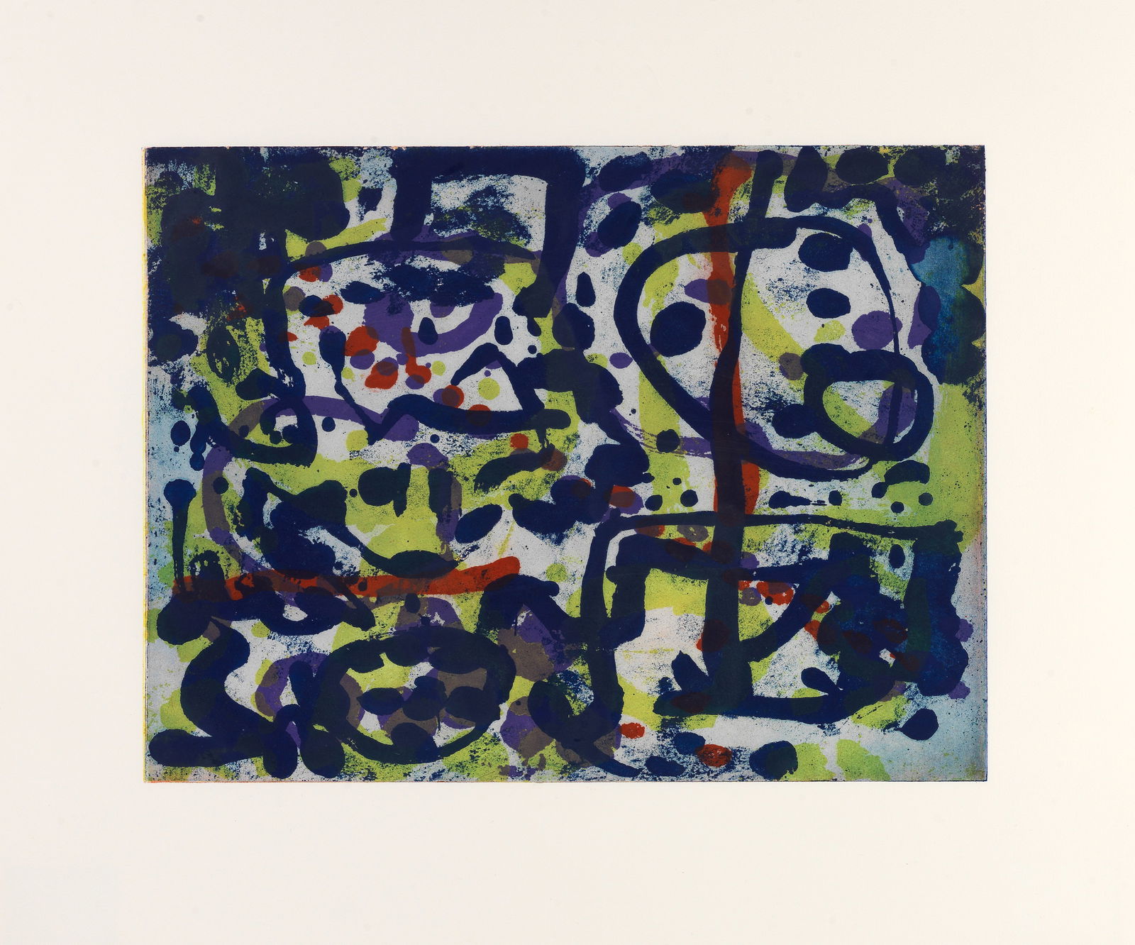 Patrick Heron (British, 1920-1999) Plate 10, from Brushworks Etching in colours, 1998-99, on Arc...: Patrick Heron (British, 1920-1999)Plate 10, from Brushworks Etching in colours, 1998-99, on Arches wove paper, estate-stamped with the artist's signature, numbered from the edition of 38 and signed by
