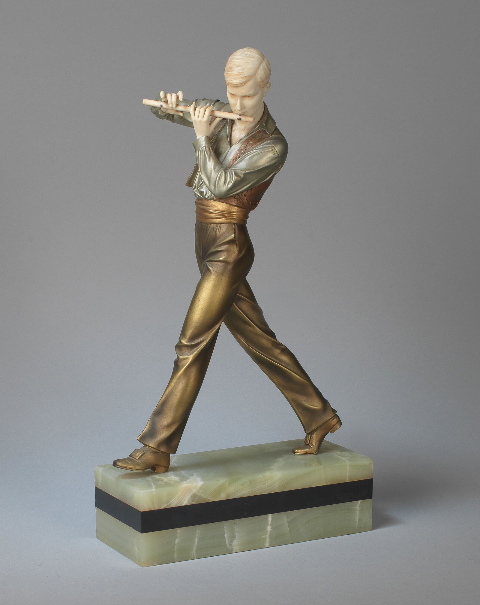 FERDINAND PREISS (GERMAN, 1882-1943) Flute Player, circa 1930 (1 of 1)