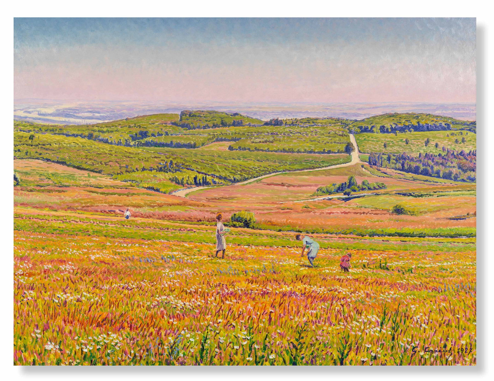 GUSTAVE CARIOT (1872-1950) La cueillette des fleurs (1 of 1)