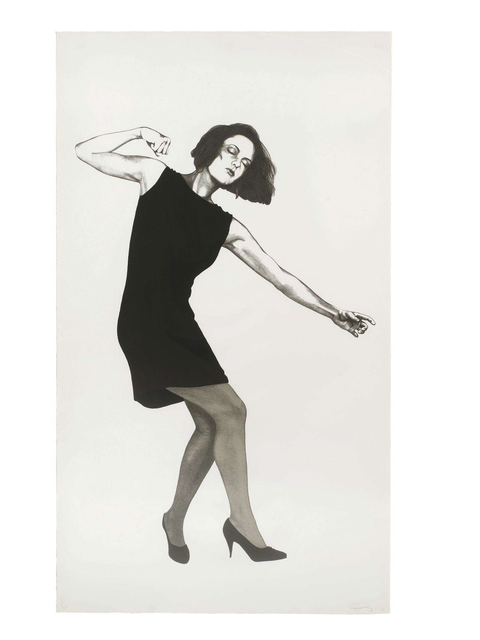 Robert Longo (American, born 1955) Tillman, from Men in the Cities Lithograph, 2000, on wove pap...: Robert Longo (American, born 1955) Tillman, from Men in the Cities Lithograph, 2000, on wove paper, signed, dated and numbered 1/50 in pencil, published by Wolfryd-Selway Fine Art, New York, the full