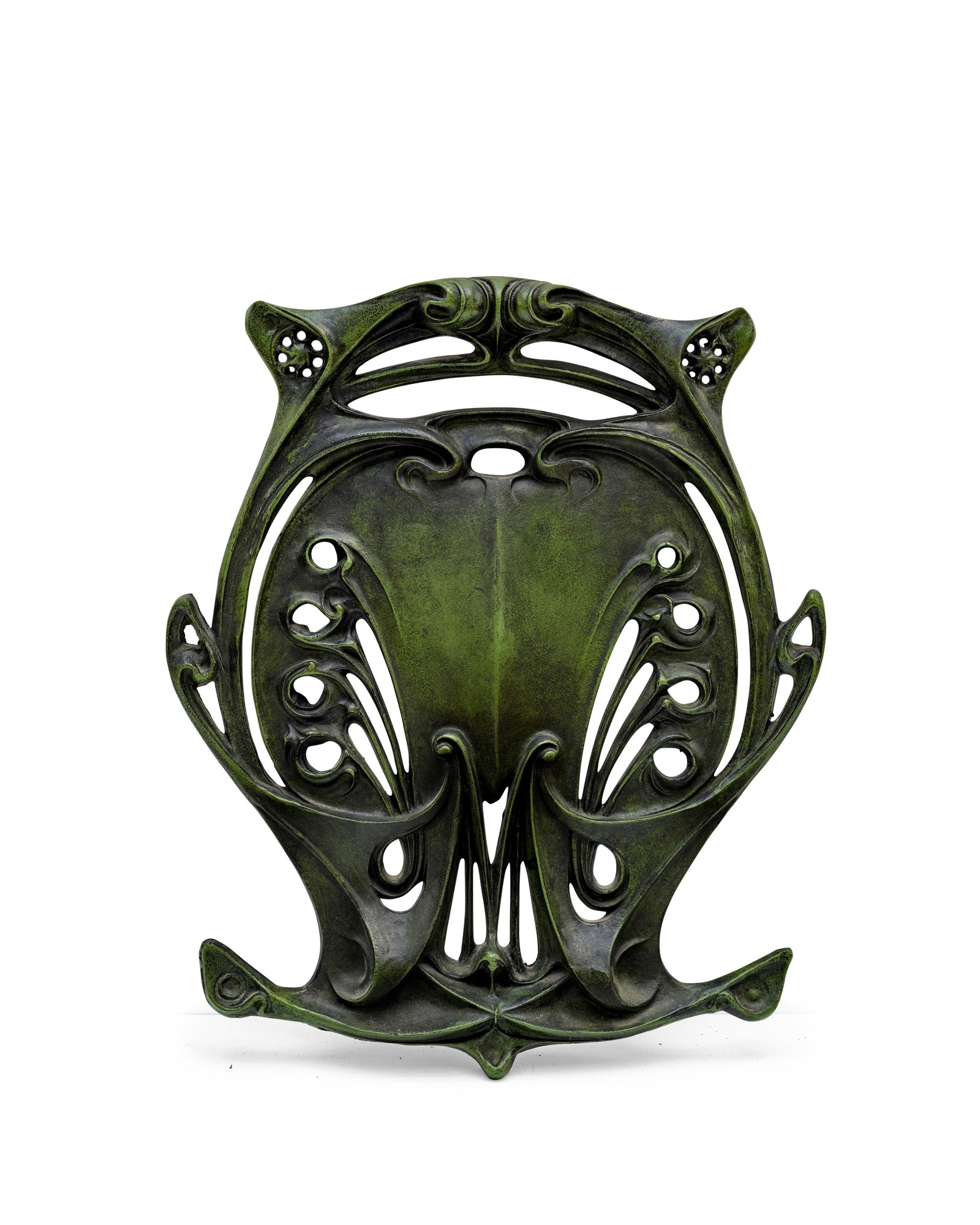 HECTOR GUIMARD (1867-1942) Paris Metro Shieldcirca 1900enameled cast ironheight 29in (73.7cm); w... (1 of 2)