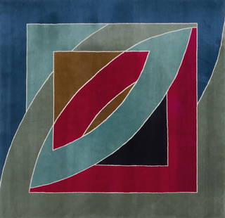 FRANK STELLA (born 1936) Composition géométrique: FRANK STELLA (born 1936) Composition géométrique Signé au revers Tapisserie Getekend achteraan Wandtapijt Signed at the back Tapestry 307 x 307 cm Footnotes: